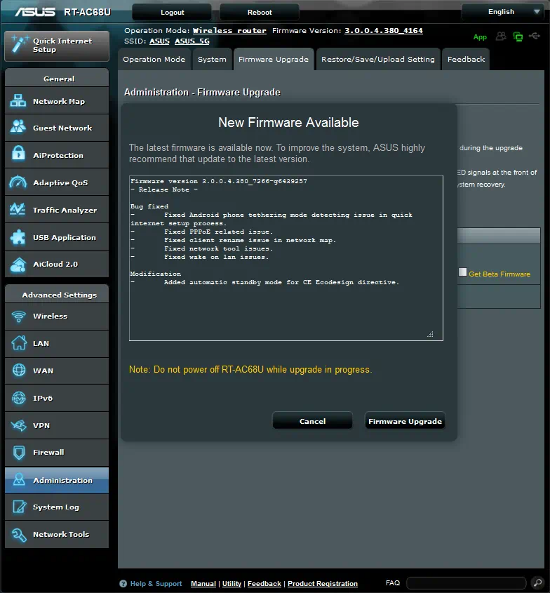 Asus firmware router